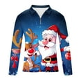 thumbnail image 5 of Aimik Hanes Mens Christmas Polo Shirts Long Sleeve Button Down Drees Shirts Xmas Ugly Funny Reindeer Print Holiday Party Novelty Shirt-Multicolor XXXL, 5 of 5