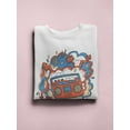 thumbnail image 3 of Boombox Doodle Design Sweatshirt Women -Image by Shutterstock, Female Large, 3 of 4
