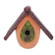 thumbnail image 4 of Decoración de jardín de resina para colgar en el árbol Casita para pájaros con forma de colibrí de color naranja adornada, 4 of 8