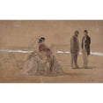 thumbnail image 2 of Eugène Boudin 14x11 Black Ornate Wood Framed Double Matted Museum Art Print Titled: The Beach (1865-1870), 2 of 5