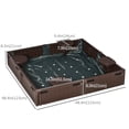 thumbnail image 3 of Outsunny Kids Outdoor Sandbox with Canopy, Bottom Fabric Liner, Brown, 3 of 9