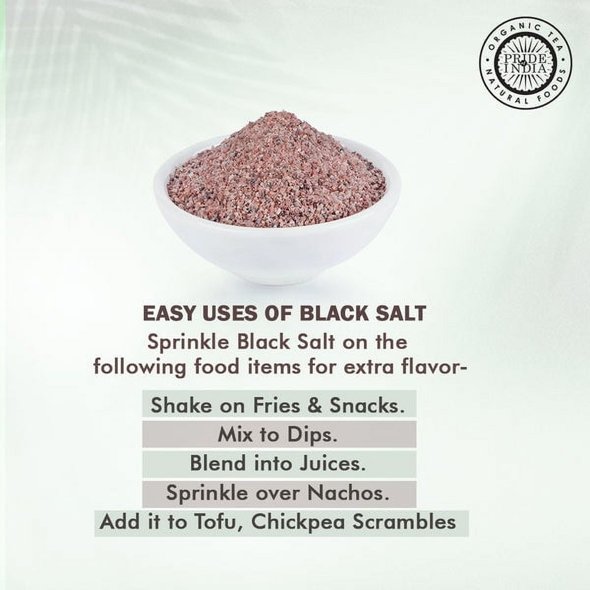 Pride of India - PACK of 6 - Himalayan Black Salt Fine, Kala Namak, 2.2 lbs, Natural Faux Egg Flavor, Ideal for Vegan Cooking, Gluten-Free