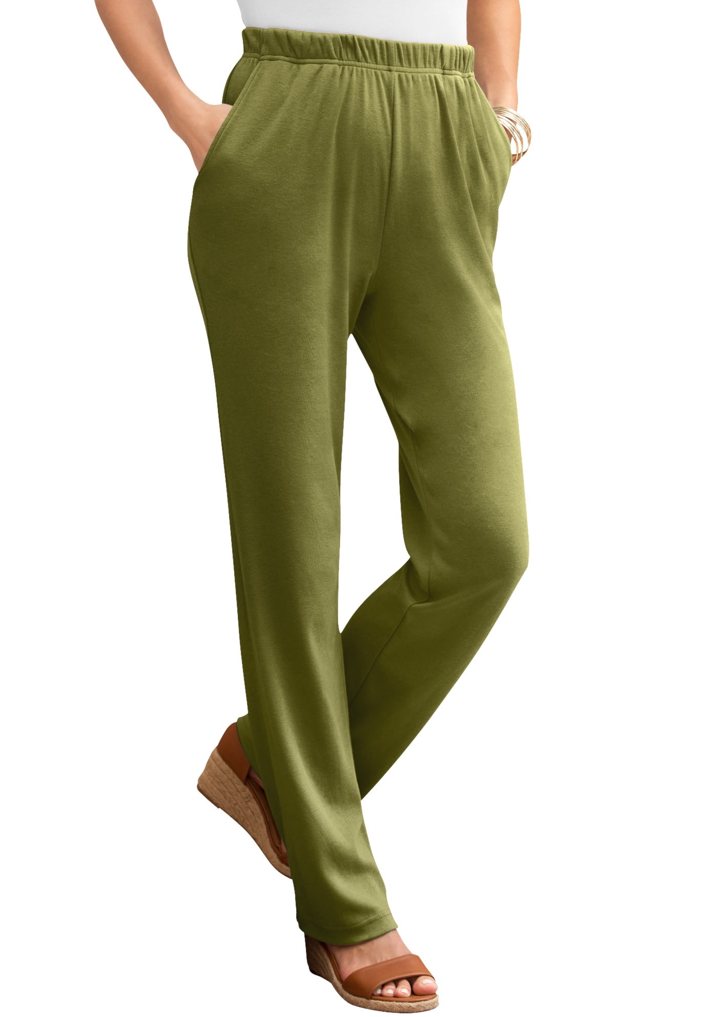 Soft Knit Pant Pull On Elastic Waist 
