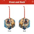 thumbnail image 2 of Honeii Patriotic Bulldog Welcome Print Christmas Tree Acrylic Ornament | Christmas Decoration, Living Room Bedroom Garden Seasonal Decor for Christmas Tree-Hexagon, 2 of 7