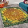 thumbnail image 2 of Ethnic Decorative Rug, Mystic Mandala Culture Karma Calmness and Harmony Boho Design, Quality Carpet for Bedroom Dorm and Living Room, 6 Sizes, Jade Green, by Ambesonne, 2 of 4