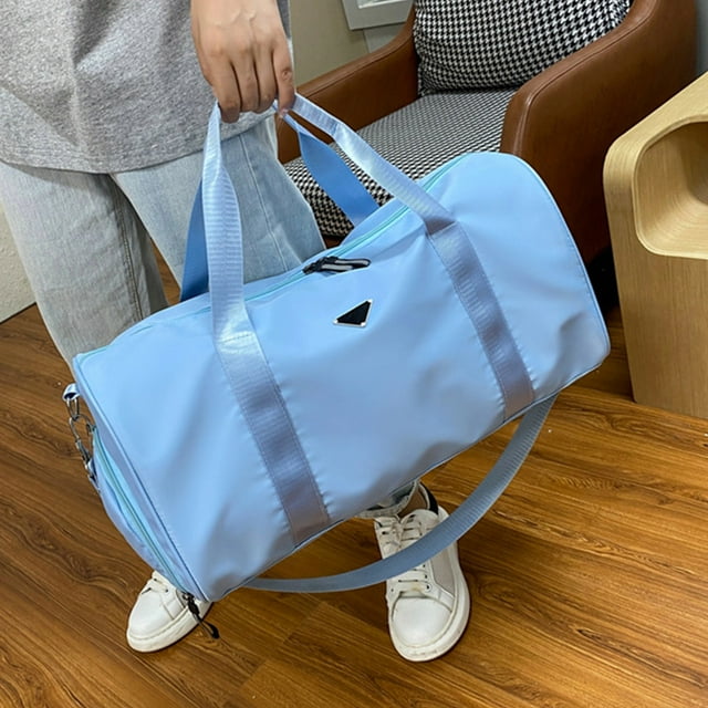 Gym Bag For Women And Men, Small Duffel Bag For Sports, Gyms And Weekends Getaways, Dufflebag With Shoe And Wet Clothes CompartmentsTeissuly Clearance (Sky Blue, 48x25x23cm/18.9x9.84x9.06in) Teissuly WER202308291959