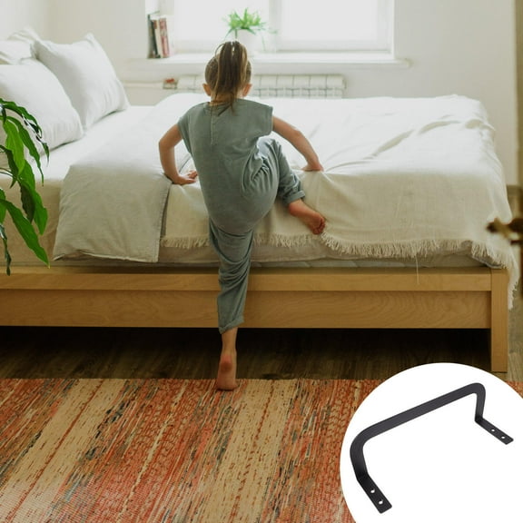 MUSEYA mattress stoppers for bed frame Mattress Slide Stopper Metal Black 1Set for Comfortable Sleep