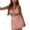 Pink, variant on IROINNID Sleeveless V-Neck Dress For Women Fashion Backless Halter Bandage Mini Dress Solid Color Short Sheath Dress