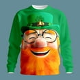 thumbnail image 2 of Kcolen St Patricks Day Sweatshirt for Men Shamrock Crewneck Sweatshirts Funny 3D Pattern Long Sleeve Shirt Pullover Irish Saint Patricks Day Tops, 2 of 3
