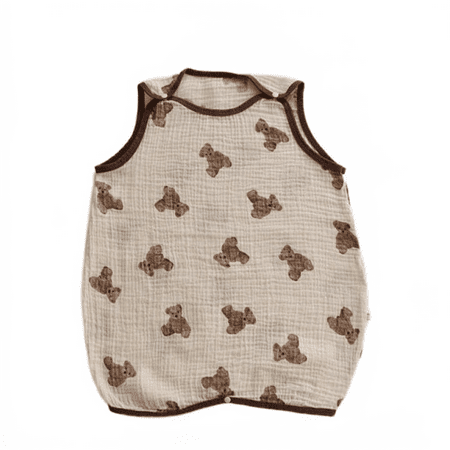 

Baby Sleeping Bag Vest Cartoon Bear Print Soft Cotton Pajamas Jumpsuit Toddler Infant Cotton Sleep Sack|Sleeping Bags(73CM)