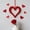 Red, variant on Red Velvet Heart Wreath,Valentine Decor,Flocked Heart Wreath Red Celebrate, Romantic Home Welcome Garland Decorations