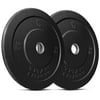 Titan Fitness Pair of 10 lb Olympic Bumper Plate Black Benchpress for Strength Training