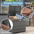 thumbnail image 3 of JOIVI 8 Piece Outdoor Furniture Set, Outdoor Patio Conversation Sets with Lift Dining Table and Deck Box, Outdoor Couch Set with PE Rattan Sectional Sofas for Lawn, Deck, Balcony, Grey, 3 of 7