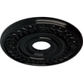 thumbnail image 3 of Ekena Millwork 16 1/4"OD x 3 5/8"ID x 1"P Wreath Ceiling Medallion (Fits Canopies up to 5 1/2"), Hand-Painted Black Pearl, 3 of 6