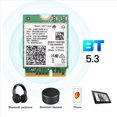 thumbnail image 5 of 3X AX211NGW WiFi 6E Tri Banda 2.4G/5G/6Ghz Tarjeta Wifi de Red Inalámbrica Bluetooth 5.3 AX211 M.2 CNVio Tarjeta Inalámbrica Wifi, 5 of 5