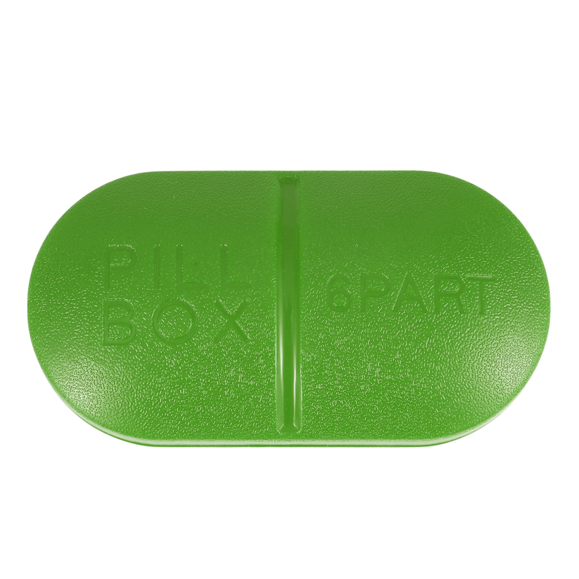 Unique Bargains Durable 6 Grids Capsule Type Pill Case for Travel 1 Pc Green