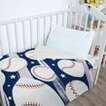 thumbnail image 6 of Baseball Blanket Gifts for Boys, Blue Baseball Plush Flannel Throw Blanket for Kids, Baseball Sport Cozy Fuzzy Blanket with Stars for Teens Men Couch Bed Sofa Bedroom Decor, 50 x 60 Inch, 6 of 6