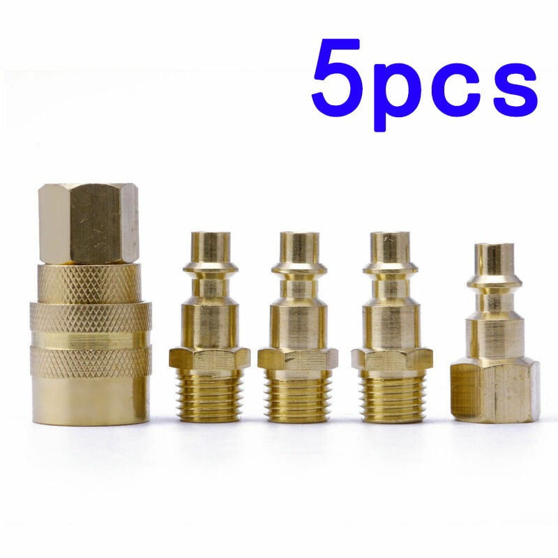 5Pcs 1/4'' Air Line Hose Compressor Fitting Coupler Connector Quick Release 