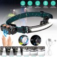 thumbnail image 1 of EastVita 10W Zoomable COB LED Headlamp with Motion Sensor 6 Modes 270°/90° Adjustable Angle USB Rechargeable Torch Headlight Flashlight, 1 of 8