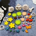 thumbnail image 6 of 33 Piece Polymer Clay Fondant Cake Cookie Plunger Cutter Leaf Butterfly Heart Flower Shape Decorating Embossing Mold DIY Tools, 6 of 7