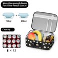 thumbnail image 5 of Daisy Pioneer Flower Black Pattern Insulated Lunch Bag Teens,Bento School Lunch Bag for Teens for Work,Picnic or Travel 10.6x7.7x4.3 Inches,12 Can Capacity, 5 of 6