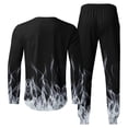 thumbnail image 4 of Wavsuf Men's Sweatsuits Set 2 piece Jogger Set for Men New Motion Shirt Sweatshirt and Sweatpants White Size 4XL, 4 of 5