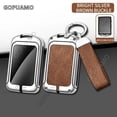 thumbnail image 6 of For Volvo A 3 buttons key case S60 S90 XC40 XC60 XC90 V60 V90 C40 Zinc alloy+leather Car Remote Key Case Cover Shell Accessories, 6 of 14