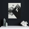 thumbnail image 4 of PIKWEEK Black Framed Wall Art For Living Room Wall Decorations For Bedroom Home Decor Office Wall Decor Black And White Abstract Watercolor Painting Geometric Abstract Wall Pictures Framed Art Prints, 4 of 4