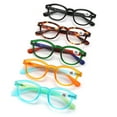thumbnail image 3 of 5 Pairs of Thick Square Plastic Reading Glasses, Spring Hinge Candy Color Readers for Men and Women, 3 of 3