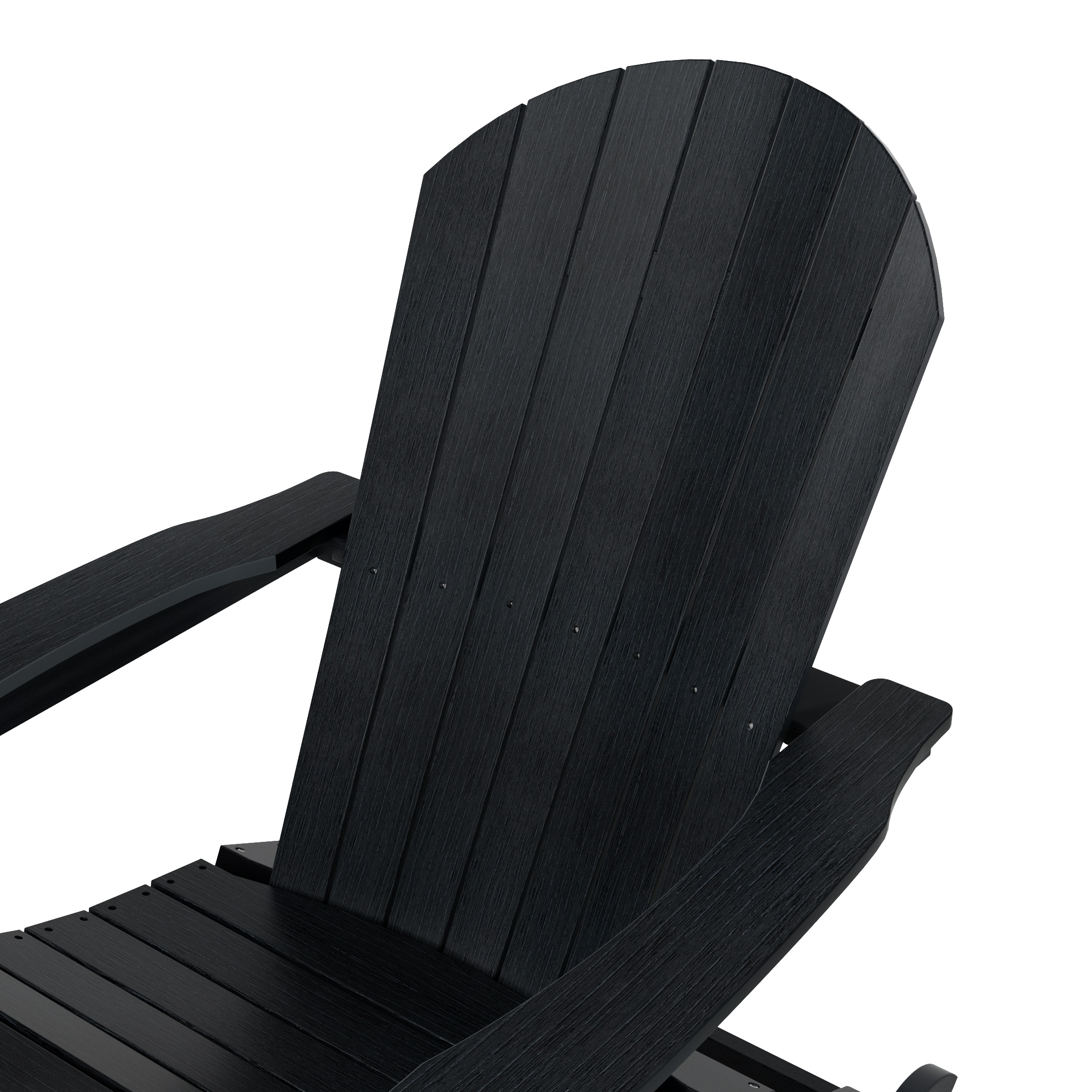 Outdoor Rocking Adirondack Chair, Black