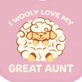 thumbnail image 4 of Inktastic I Wooly Love My Great Aunt Boys or Girls Baby Bib, 4 of 4