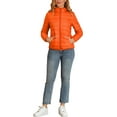 thumbnail image 2 of Allegra K Women's Hooded Long Sleeves Zip Up Lightweight Packable Puffer Jacket, 2 of 7