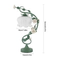 thumbnail image 2 of White Glass Table Lamp with Tiffany Style Victorian Design Flower Shade Lamp Without Bulb Handmade, 2 of 20