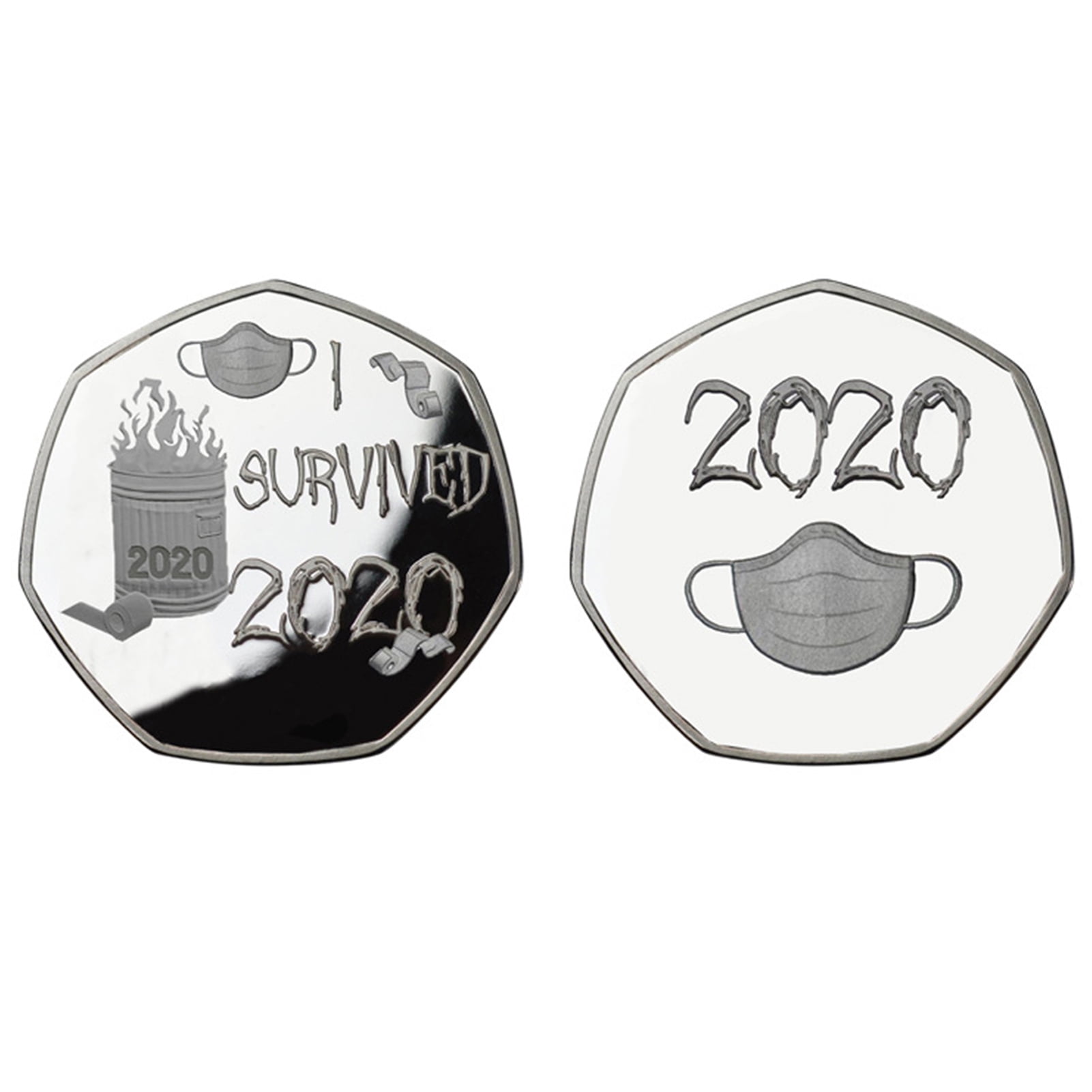 2020 Commemorative Coins,I Survived 2020 Coins Commemoratives Personalize Customize Birthday Gift for Friends Family Collectors 