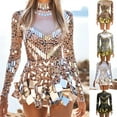 thumbnail image 4 of Mirrour Sequins Party Dress Stretch Stage Dance Dress Nightclub Party Celebrate Dress Women Dancer Performances Clothes, 4 of 9