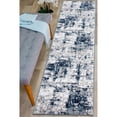 thumbnail image 4 of World Rug Gallery Distressed Abstract Blue 2'x10' Runner Rug, 4 of 6