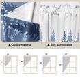 thumbnail image 3 of Navy Blue Ombre Kitchen Window Curtains, Swag Curtains Valance for Bedroom Living Room Bathroom, Primeval Forest Modern Abstract Art Aesthetics Rod Pocket Window Curtain Block Drapes 2 Panels 36"x63", 3 of 9