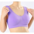 thumbnail image 6 of Ozmmyan Plus Size Bras for Women Padded Seamless Womens Bras, Compression Bra, Wirefree Bra, Stretchable Straps Bra Women's Built Up Tank Style Sports Bra Full-Coverage Wirefree Bra, 6 of 9