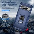 thumbnail image 3 of KOMI pour Google Pixel 8 Pro Étui avec Protecteur d'Écran, Béquille Anneau Réglable à 360° Intégrée, Protection Militaire Blindée Antichoc - Bleu, 3 of 5
