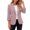 Pink, variant on GaThRRgYP Jackets for Women Casual Fashion Ladies' Casual Fashion Lapel Solid Color Long Sleeved Button Pocket Suit Jacket Pink S