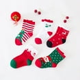 thumbnail image 3 of Lotatory 5 Pairs Christmas Children's Socks Cotton Stockings Christmas Dressing Socks for 6-9 Years old (Christmas Mixed Package), 3 of 7