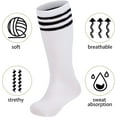 thumbnail image 3 of 4 Pairs Kids Soccer Socks Baseball Softball Youth Athletic Boys Girls Knee High Socks, 3 of 6