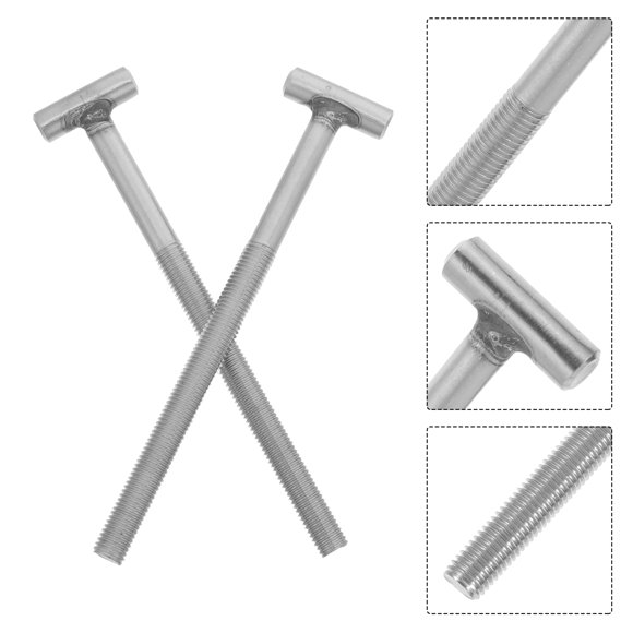ADDHAT 2Ud Tornillos De Acero Inoxidable Autoenroscantes Para Flanges Estándar Plata