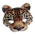 thumbnail image 2 of Halloween Leopard Masque Animal Effrayant Demi-Visage pour Spectacle Nocturne Adulte, 2 of 8