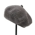 thumbnail image 2 of MSJUHEG Beret Hats for Women Hats for Women Winter Hats for Women Winter Down Headgear Solid Color Pile Cap Casual Earmuffs Hat Hats for Men Fascinators Hats for Women Acrylic 1PC Hat Dark Gray M, 2 of 2