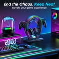 thumbnail image 2 of KDD Headphone Stand, Controller Holder, RGB Gaming Headphone Stand with Cable Organizer for Desktop Organizers, 2 of 8