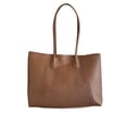 thumbnail image 2 of PU Leather Tote Bag, Shoulder Bags for Women, Top Handle Handbags, Large Purse Lightweight&Comfortable To Carry for Work Travel Shopping （Coffee）, 2 of 6