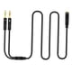 thumbnail image 1 of Divisor de auriculares, dos en uno, conector de conversión, adaptador de línea de un punto dos, auriculares Negro, 1 of 6