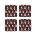 thumbnail image 2 of Disketp American Football And Fire Flames Funny Coasters,4 Pcs Leather Coasters With Holder, Perfect Housewarming Hostess Gifts,Protect Furniture From Water Marks Scratch And Damage, 2 of 9