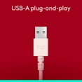 thumbnail image 6 of Logitech H390 Wired Headset for PC/Laptop, Stereo Headphones with Noise Cancelling Microphone, USB-A, In-Line Controls, Rose, 6 of 11